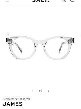 James Men’s Sunglasses — Clear Frame with Green Lenses